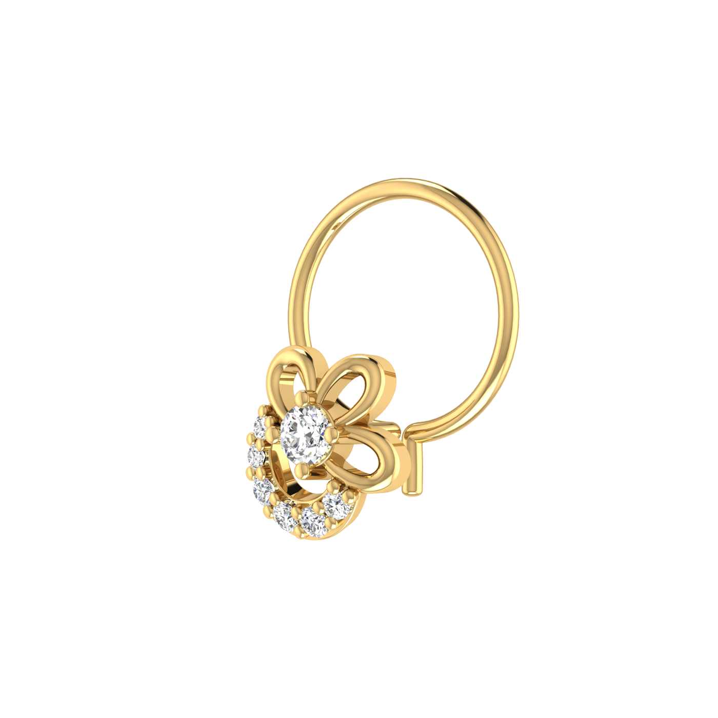 0.05 Carat Natural Diamond Nose Pin - HI Color, VS-SI Clarity.
